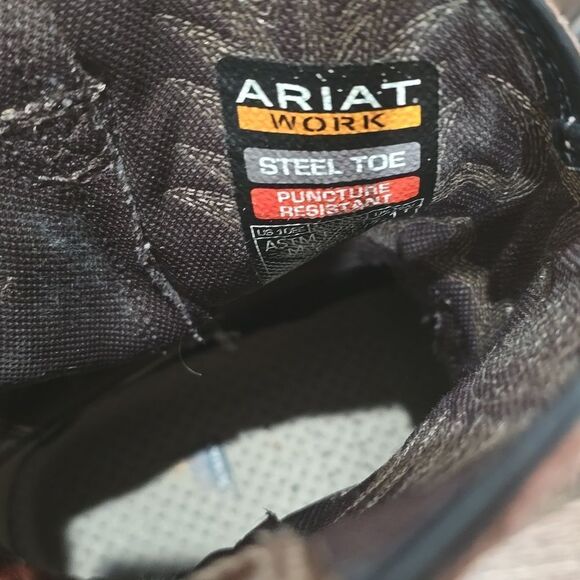 Ariat steel toe puncture resistant work boots size 10EE - Picture 3 of 10